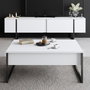 Hanah Home Soporte de TV Luxe Blanco y Negro